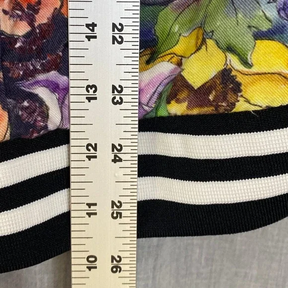 Cactus Man Ricky Singh Floral Bomber Jacket Men's M Unisex Statement Zip Jacket - Picture 13 of 14